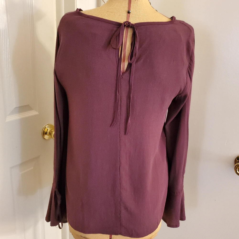 Blue Rain bell sleeve size S EUC top - Picture 6 of 8